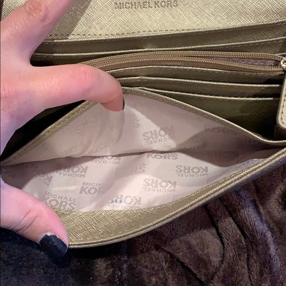 Gold MIchael Kors Wallet - Picture 7 of 8